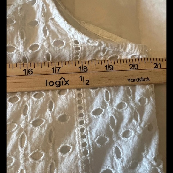 Mud Pie White Eyelet Dress Juniors Large Boho Cottagecore - Picture 6 of 8